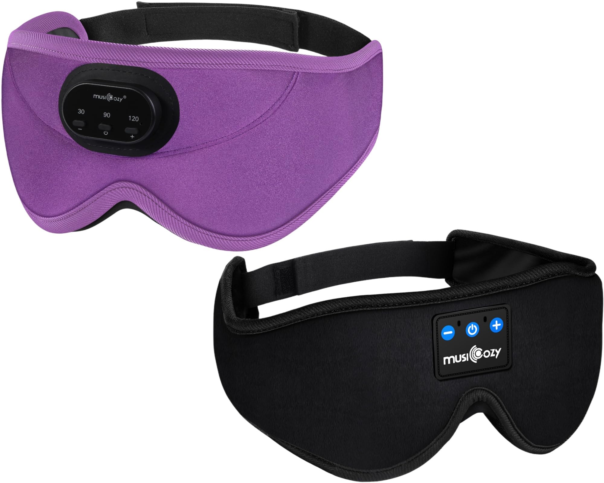MUSICOZY 3D Bluetooth Sleep Mask with Headphones and Timer Wireless Sleep Headphones for Side Sleepers Eye Mask with