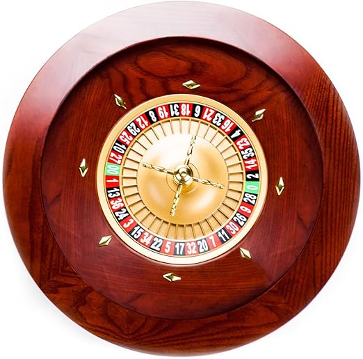 Brybelly Gaming GROU-003 Roulette Wheel, Red/Brown Mahogany, 19.5"