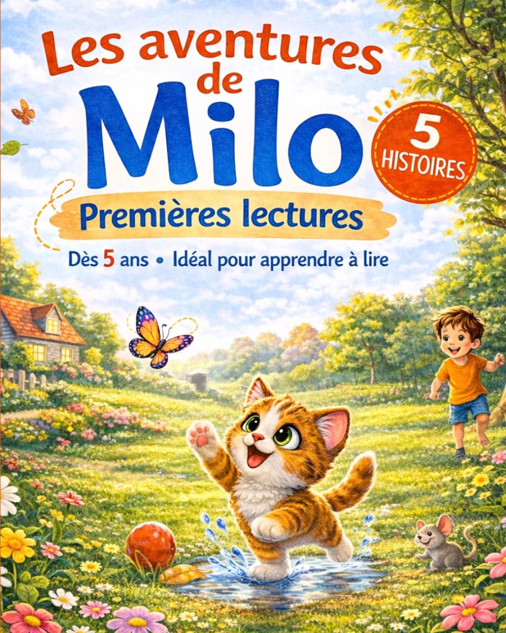 Les Aventures de Milo - Apprendre à lire en douceur dès 5 ans (CP): 5 histoires faciles pour enfants CP | Lecture autonome | Confiance et plaisir de lire