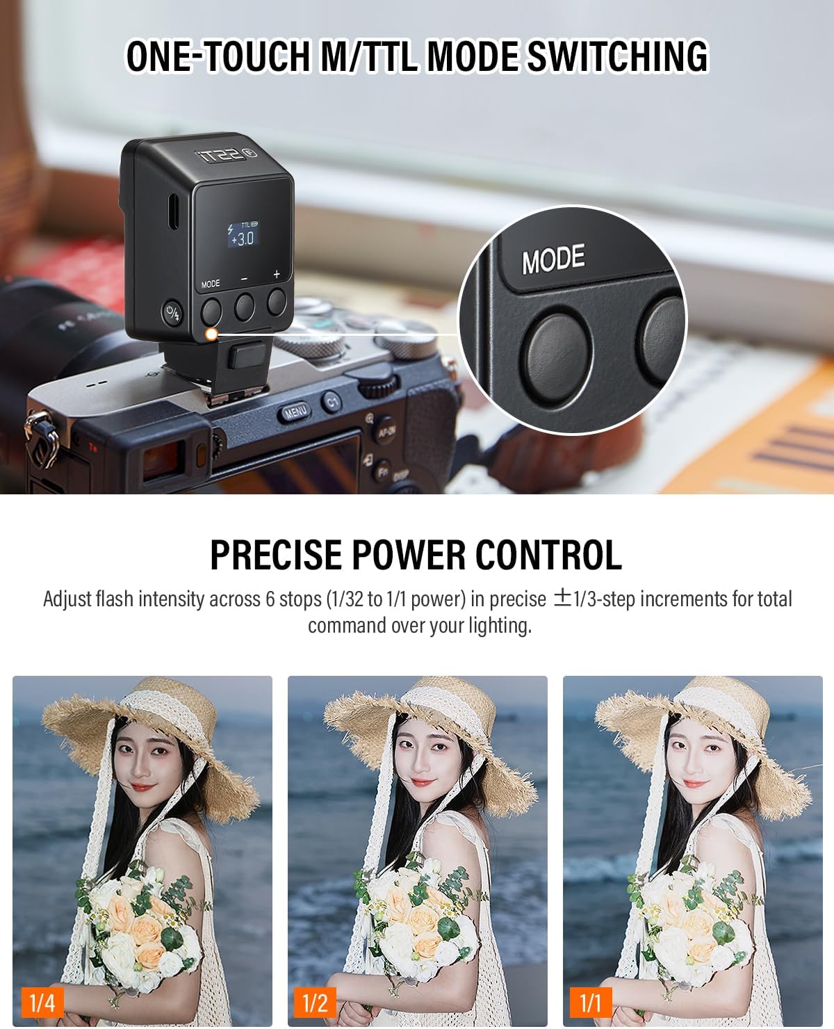 Godox iT22 F Mini Flash for Fujifilm Built-in 7.4V 300mAh Battery Manual/TTL Modes 700+ Flashes 1.5s Recycle Hot Shoe Flash with Diffuser/Color Filters Accessories for Fuji Cameras