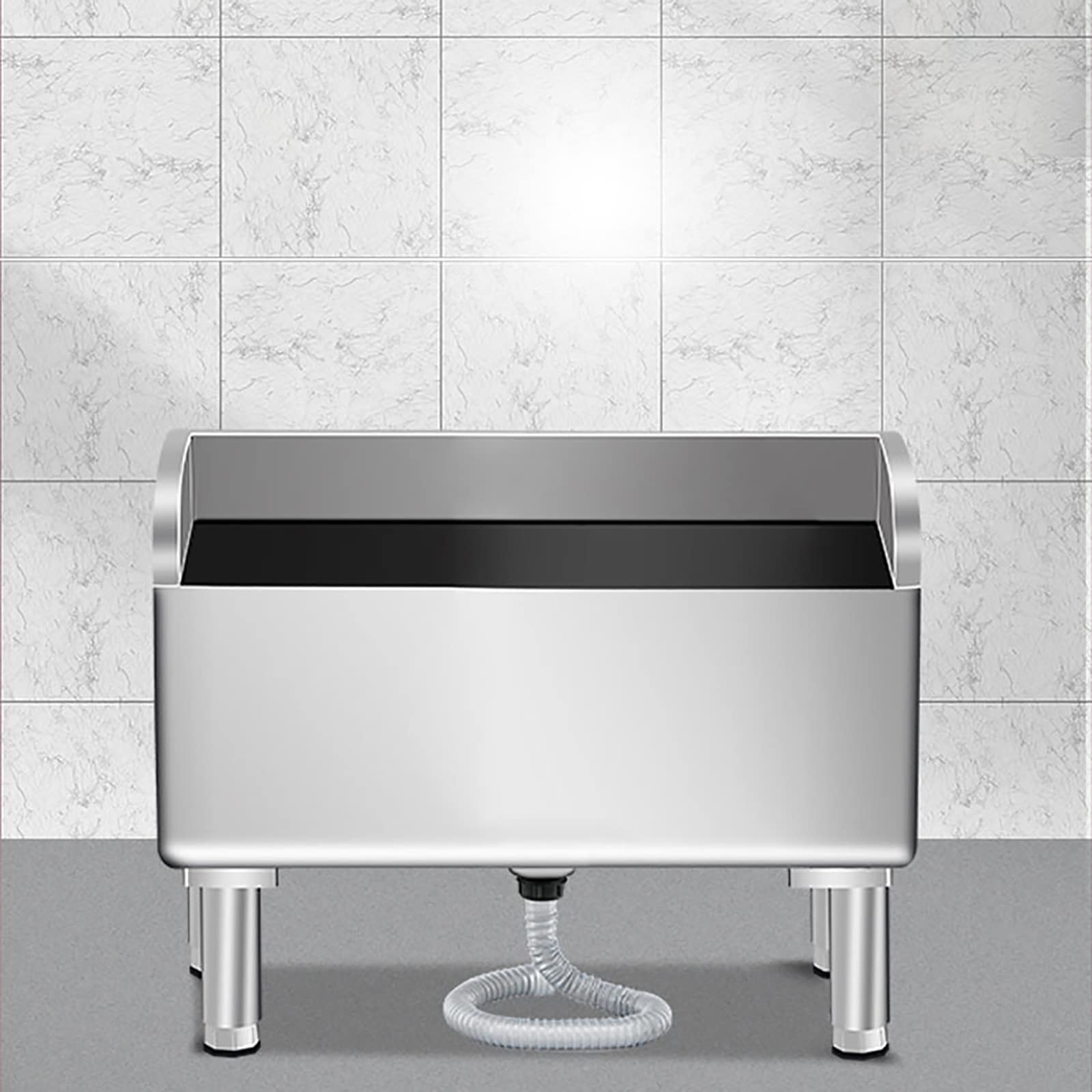 AYCDL Freestanding Mop Sink - Durable Floor Mop Sink for Outdoor/Indoor Use, Ideal Laundry Room Slop Sink, Small Pet Sink, Commercial Kitchen & Restaurant U,60x41x60cm
