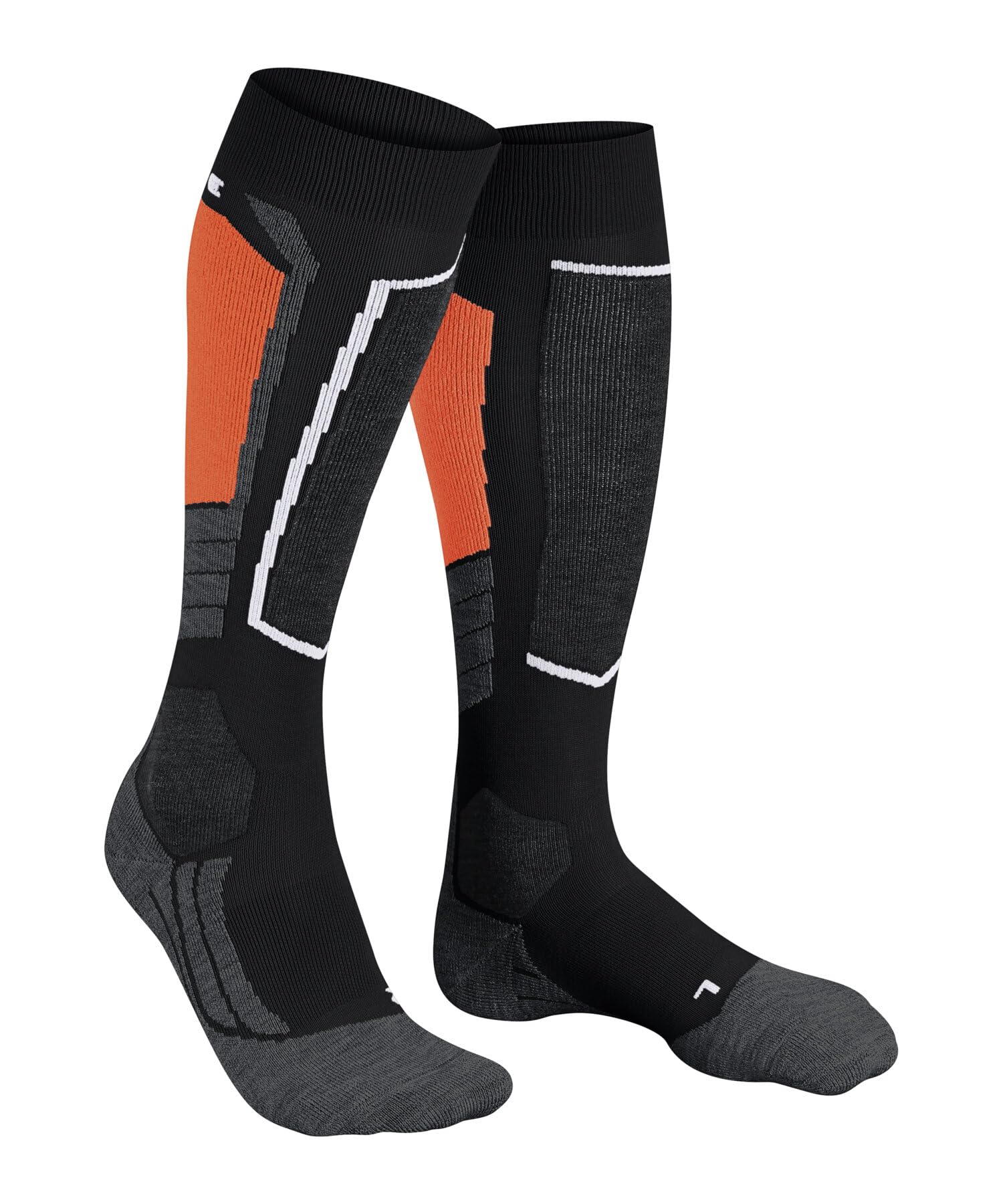 FALKE Kobiety Skarpety narciarskie SK2 Intermediate W Kh Wełna ciepłe grube 1 Para, Czarny Black 3008, 37-38