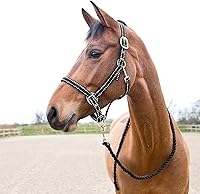 Vista 5 de HORZE Cooper Halter con cuerda de plomo - Negro - Cob