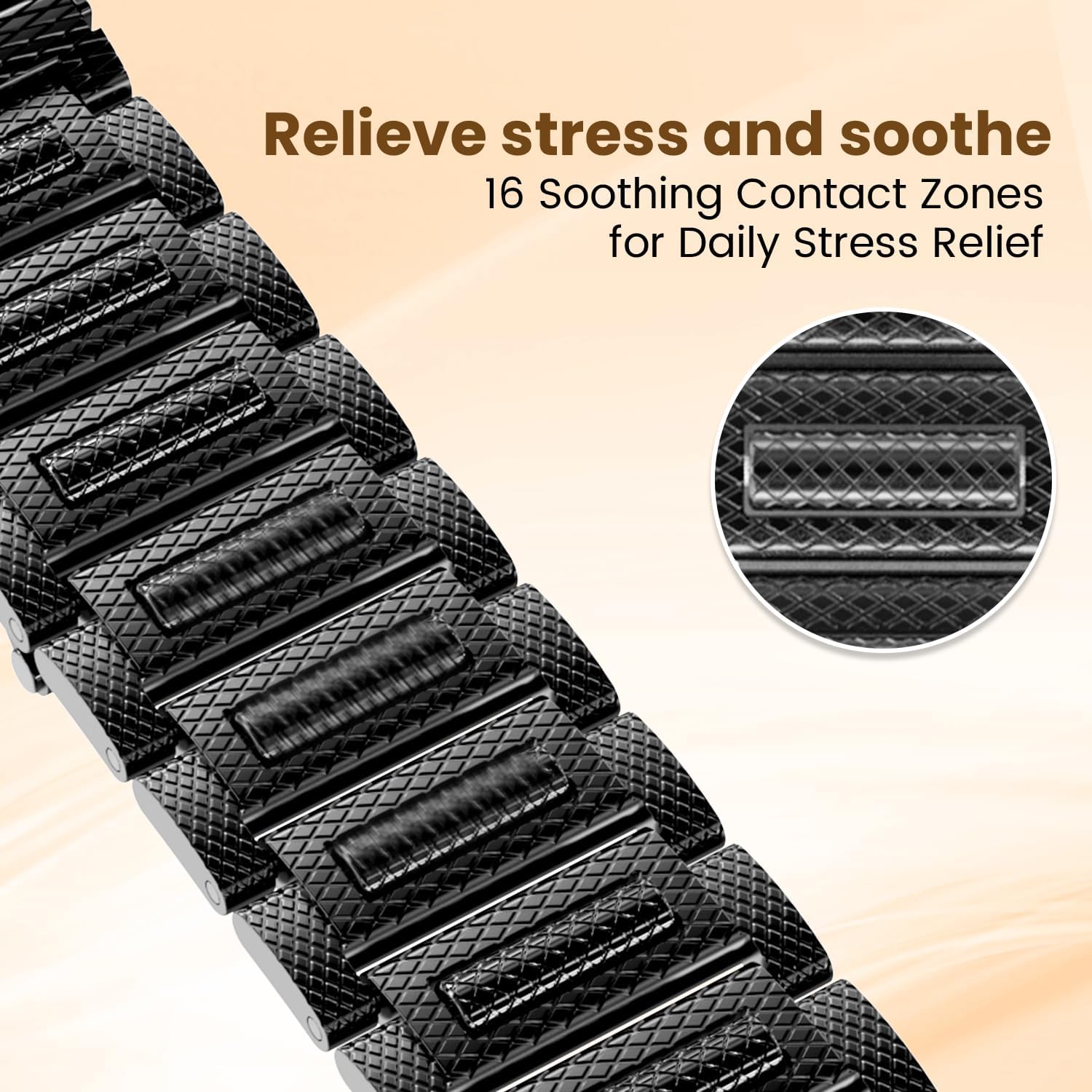 Adjustable Stainless Steel Band with Metal Rollers No Tool Quick Release Compatible with Apple Watch 38mm 40mm 41mm 42mm(Series 10/11) iWatch Wrist Straps for Series 11 SE 3 4 5 6 7 8 9 10