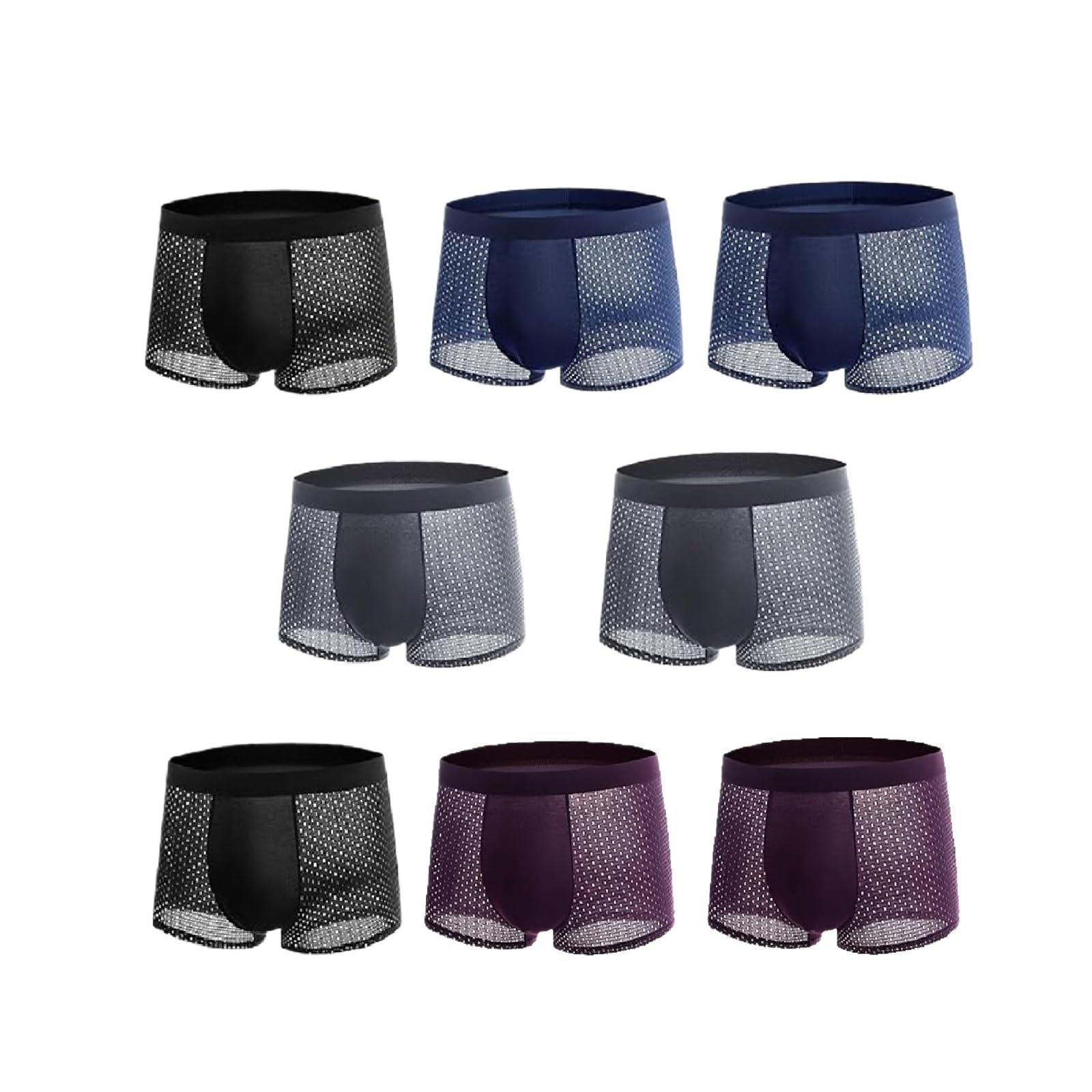 Boxer Boxer in Fibra di bambù, Boxer in Fibra di bambù, Intimo da Uomo Traspirante in Nylon (L,4 PCS - C