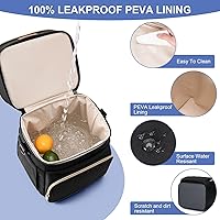 Vista 3 de Bolsa enfriadora de leche materna con bolsa de hielo para 6 biberones de hasta 9 onzas Negro