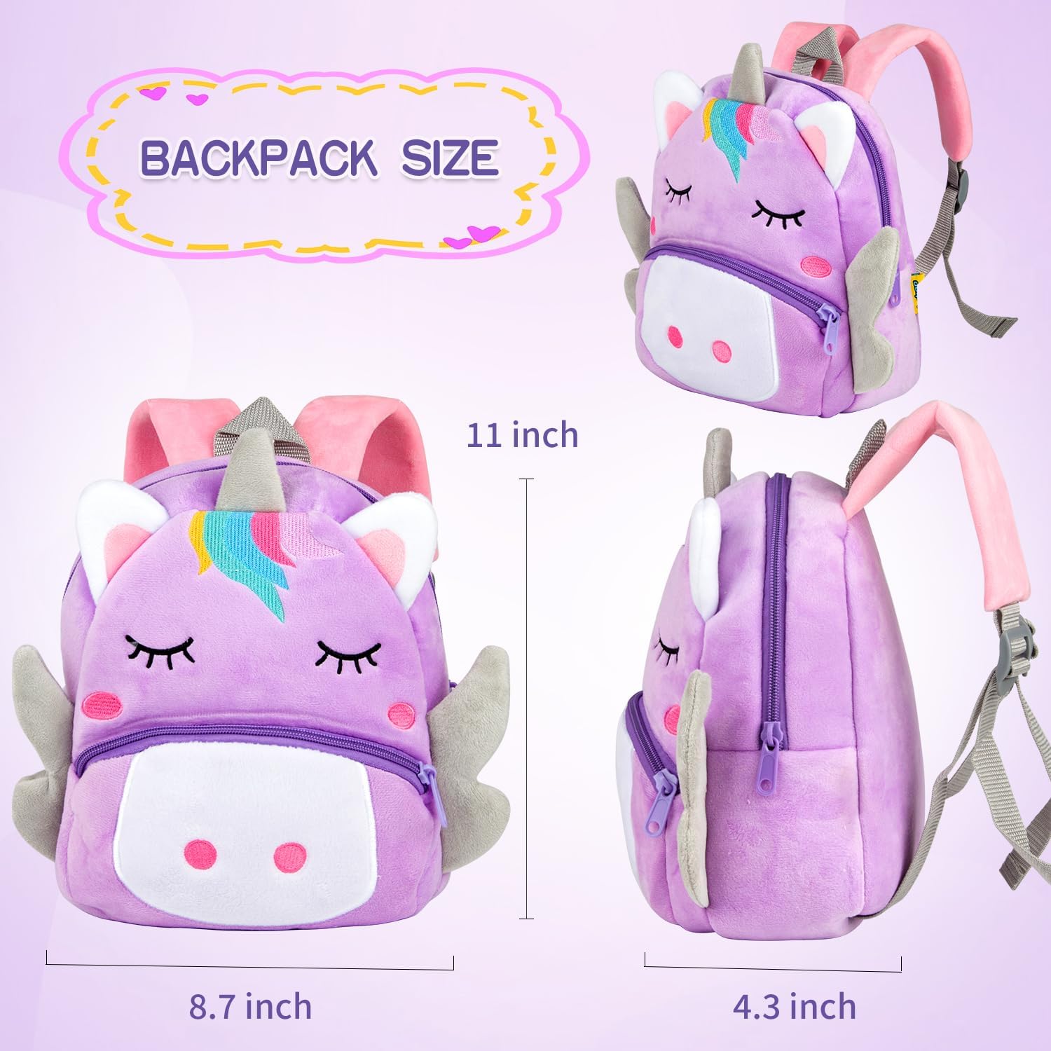 8 Pcs Reborn Baby Girl Doll Clothes Outfit Accessories with Backpack fit for 17-22 Inch Reborn Doll Newborn Baby Girl