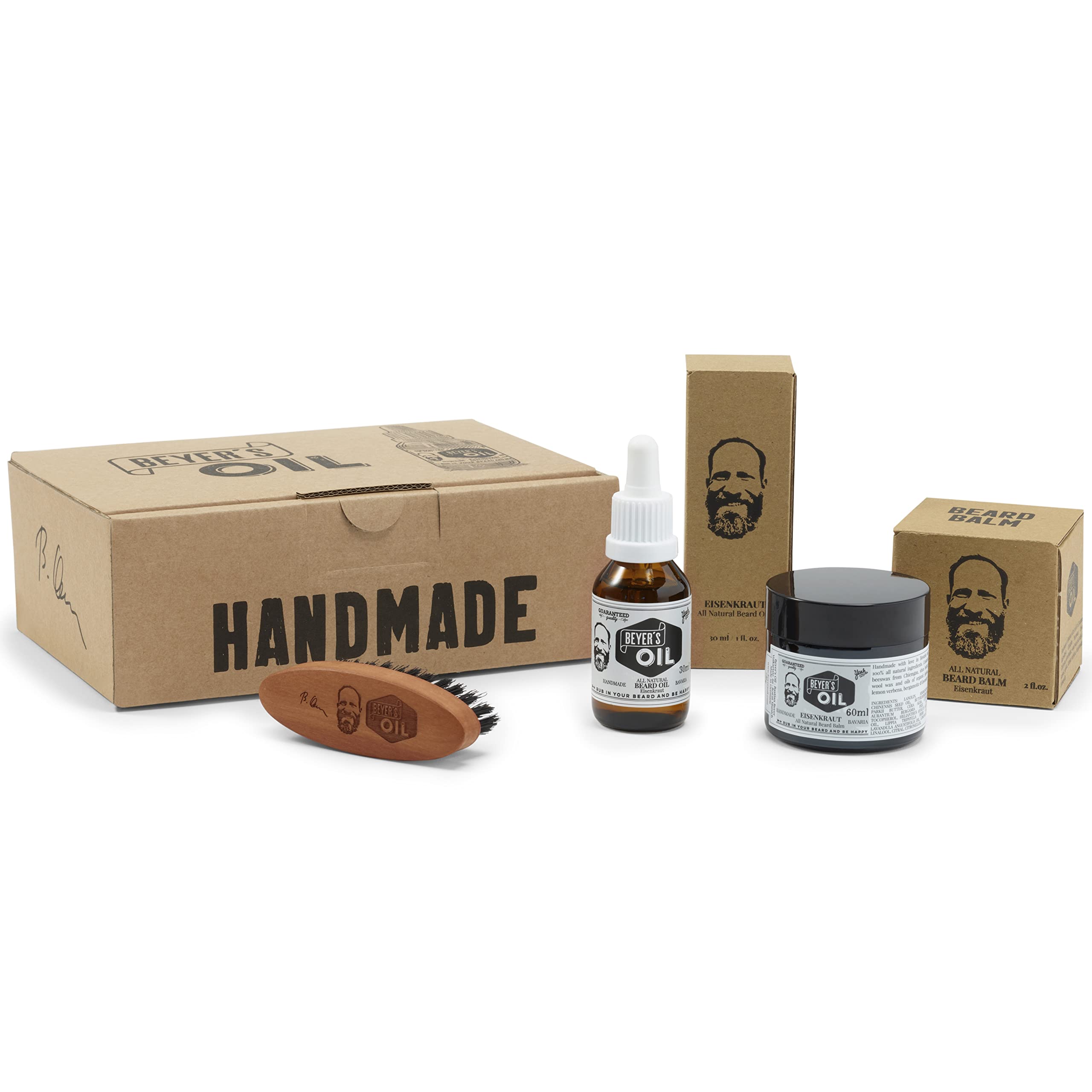 Beyer's Oil Bartpflege Komplett Set - 100% natürlich - Handgemacht in Bayern