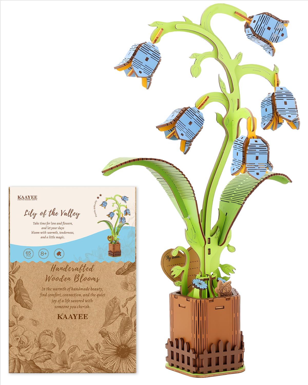 Amazon.com: Kaayee 3D Flower Wooden Puzzles for Adults-Lily of the
