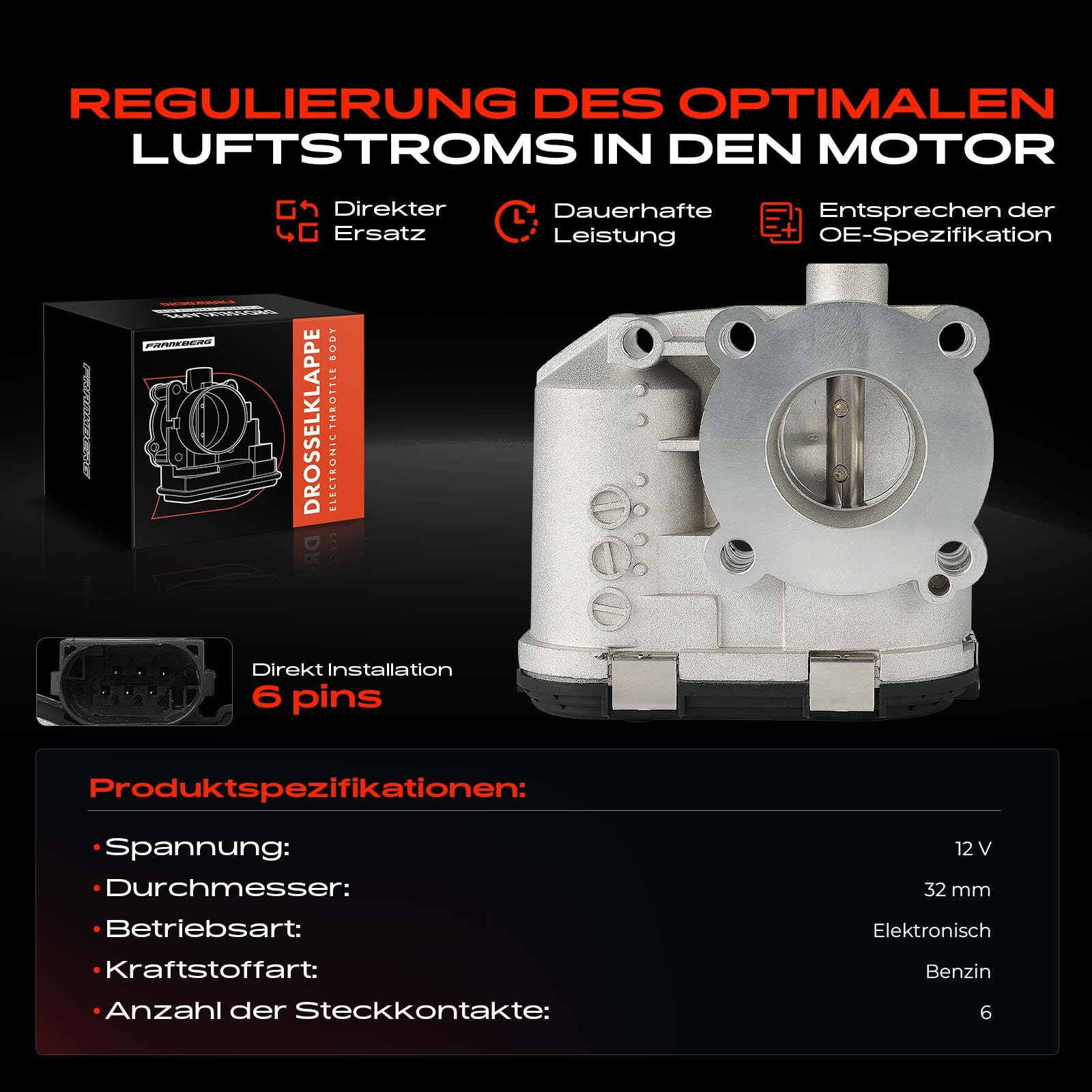 Frankberg Drosselklappenstutzen Kompatibel mit Cabrio 450 0.6L 0.7L 2000-2004 City-Coupe 450 0.6L 0.7L 1998-2004 Crossblade 450 0.6L 2002-2003 Fortwo Cabrio 450 Replace# A0003094V004