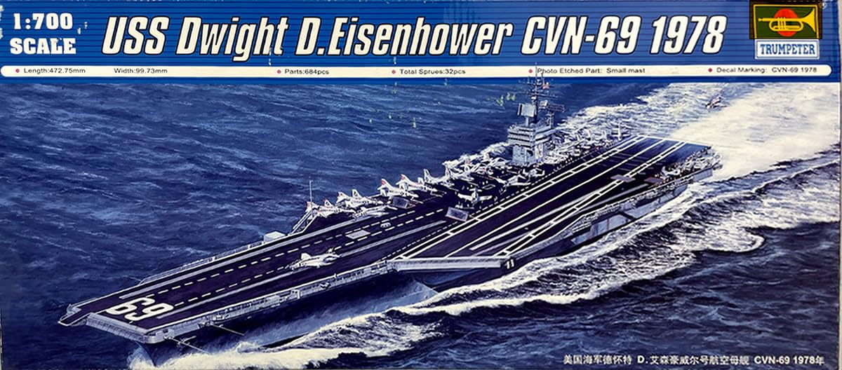 Amazon.com: Trumpeter 1/700 USS Dwight D. Eisenhower CVN69