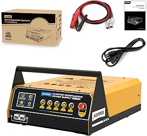 AUTOOL Flash Reprogramming Power Supply 150A, Car Battery Charger with Battery Maintainer Mode, Adjustable Charging Current Voltage, for Lead-Acid Battery