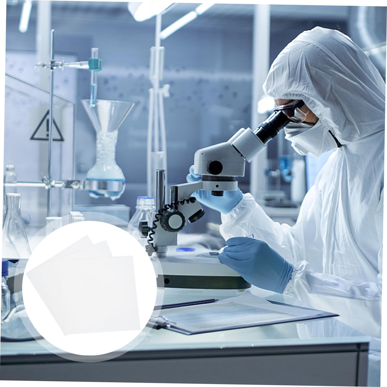 OUNONA Confezione Da 10 Grandi Fogli Di Carta Da Filtro Per 30x30 Cm Carta Assorbente Per Uso Industriale in Laboratorio Elevata Capacità Di Assorbimento Semplicemente Filtra S