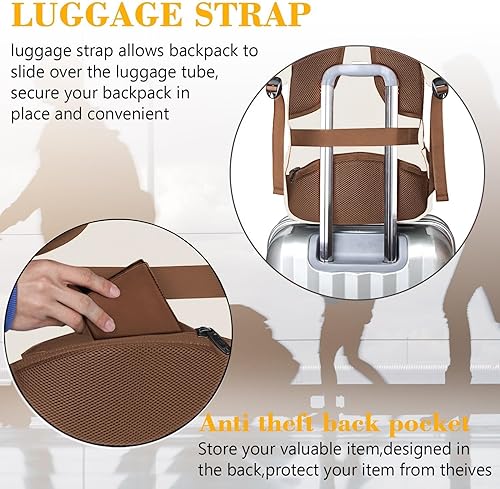 Miniatura 192 de MATEIN - Mochila empresarial para laptop de 15.6 pulgadas, mochila de viaje con puerto de carga USB, resistente al agua, para trabajo, universidad