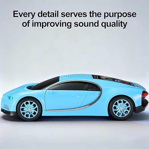 Miniatura 6 de Altavoz Bluetooth de lujo modelo de automóvil deportivo con sonido HD, emparejamiento estéreo TWS, pantalla de visualización, micrófono integrado,