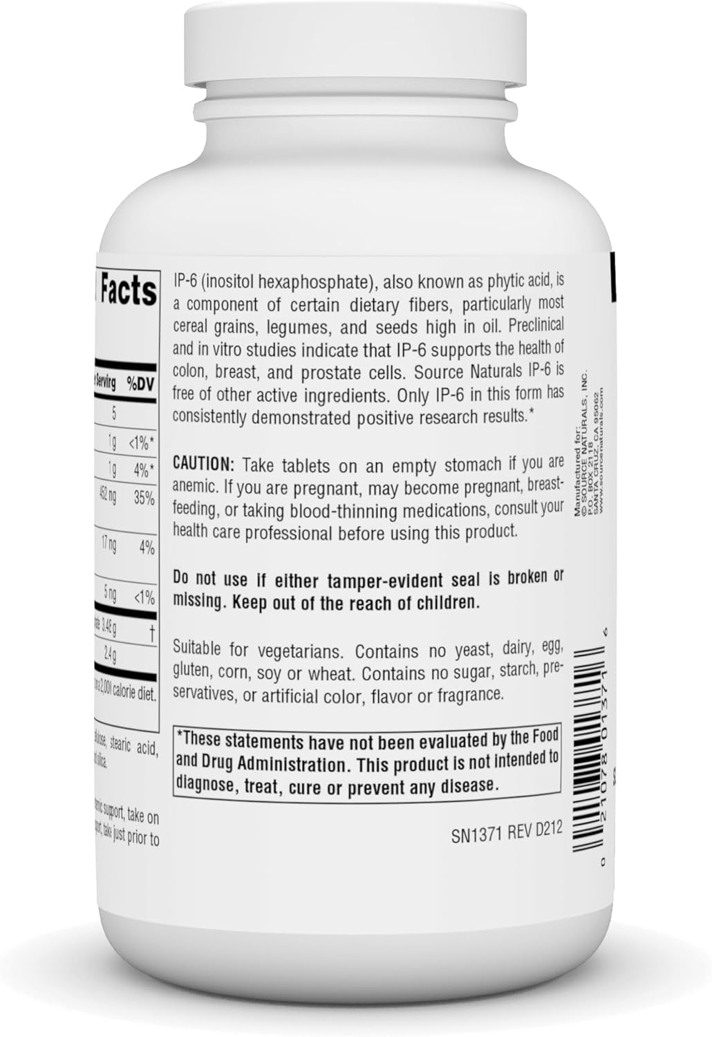 Source Naturals IP-6 Tablet, 180 Count