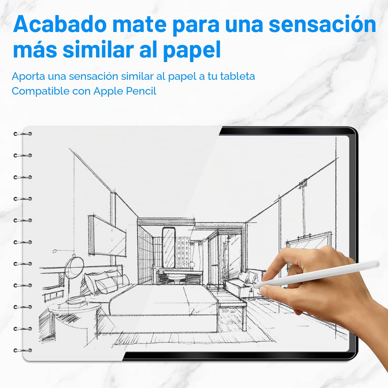 Protector Pantalla Magnético para Samsung Galaxy Tab S11/S9/S9FE/S8/S7/T870 | 11 Pulgadas, 2 Piezas Película de PET Mate de Efecto Papel, Antirreflejo, Antihuellas, Escritura y Dibujo como en Papel