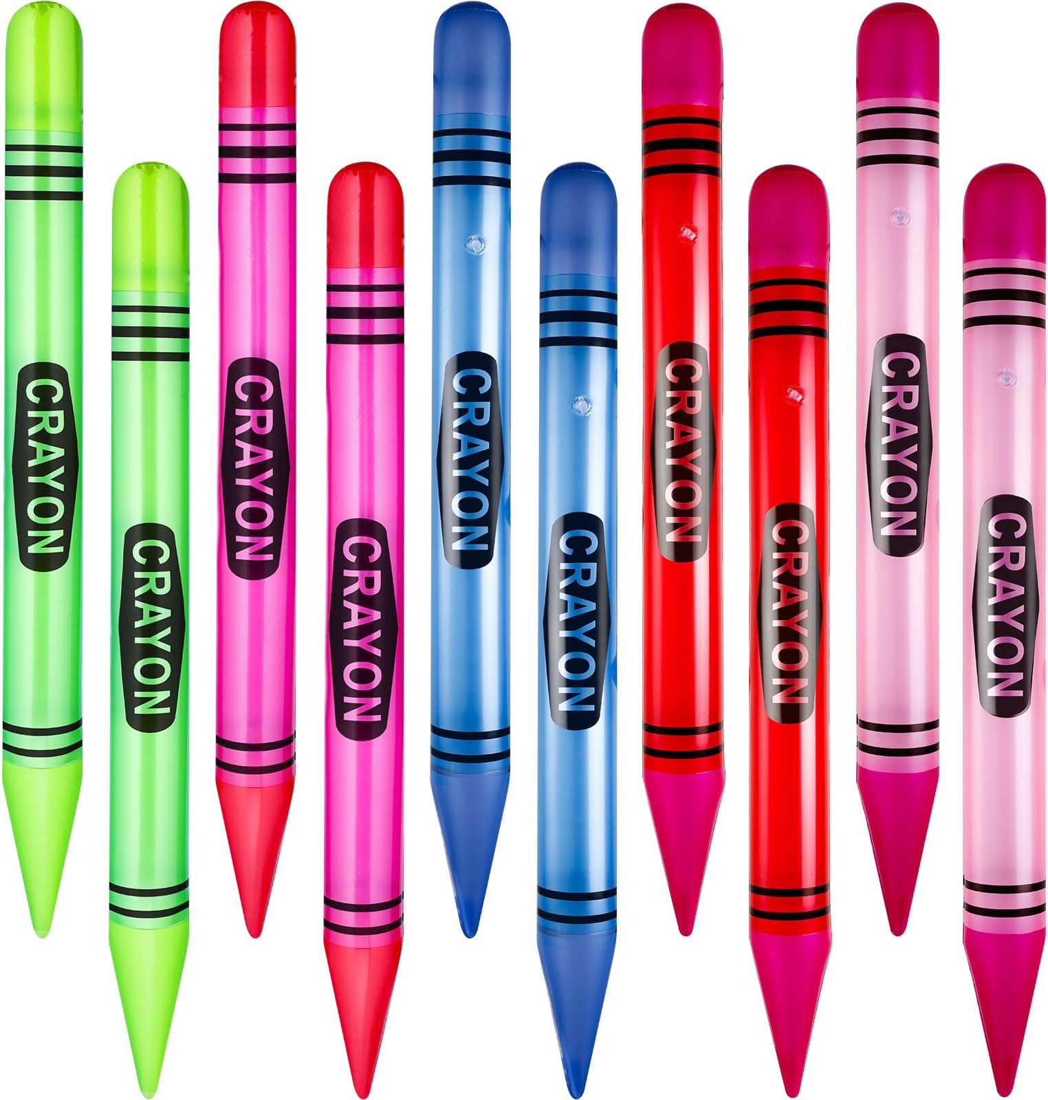 Raiten 6 Pcs Inflatable Crayons Jumbo 41.34 Inch Big Blow