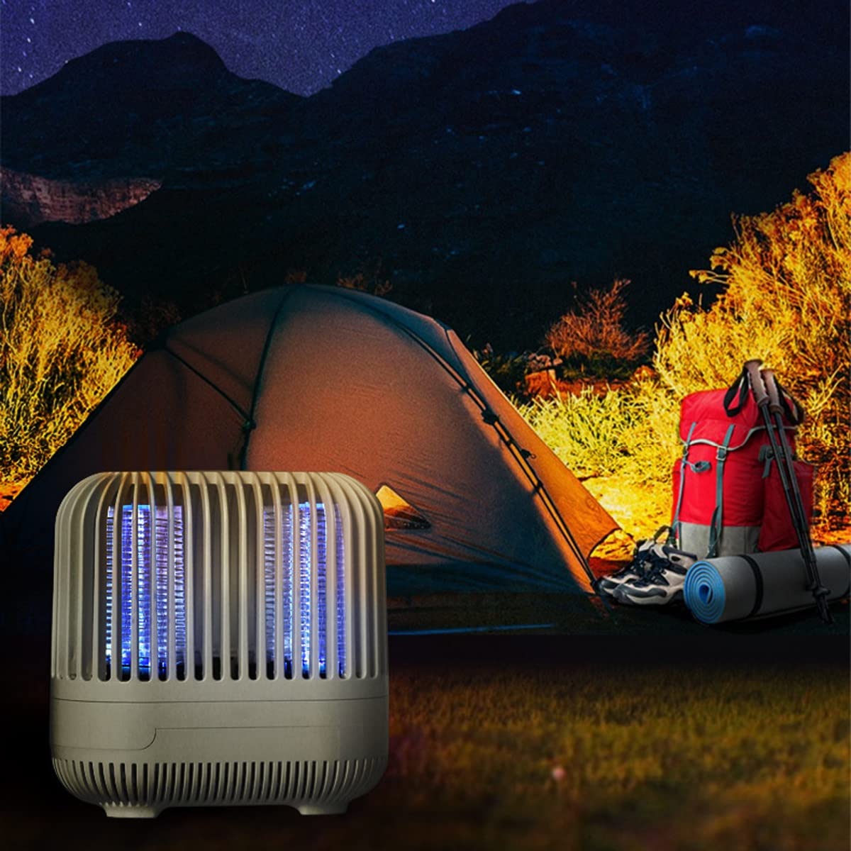 TEmkin Lampada antizanzare per Interni, Controllo Fisico Silenzioso delle zanzare, antizanzare per Camera da Letto, Soggiorno, Cucina, Ufficio, Campeggio all'aperto (Blu)
