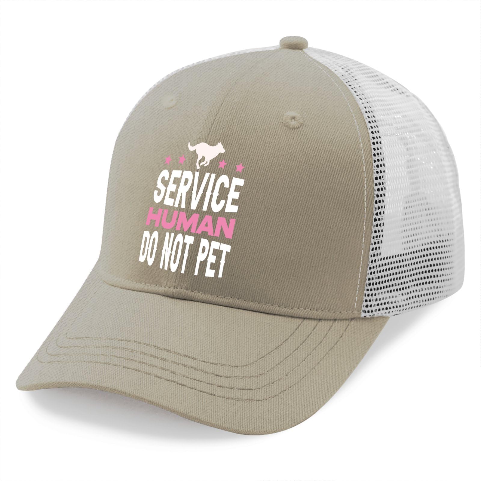 Service Human Do Not Pet Sun Hats Cycling Caps for Him Apricot