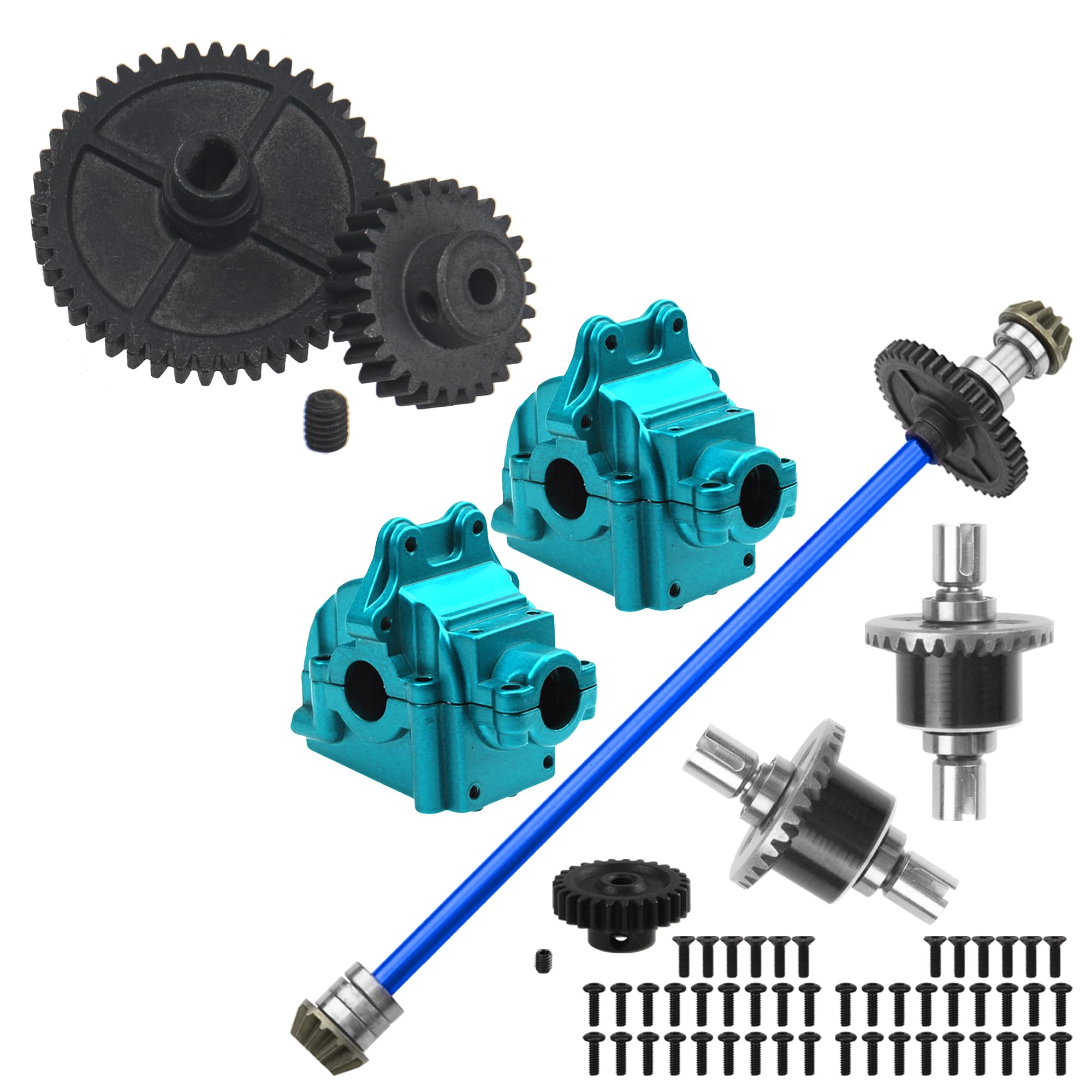 gear housing Metal Gearbox Differential Cover & Differential Set & Central Drive Shaft & Metal 44T Diff Gear Reduction Gear & 27T Motor Gear Pinion Gears Set : Toys & Games Farbe:RED MAT TE508 The following formula will Now This Is How