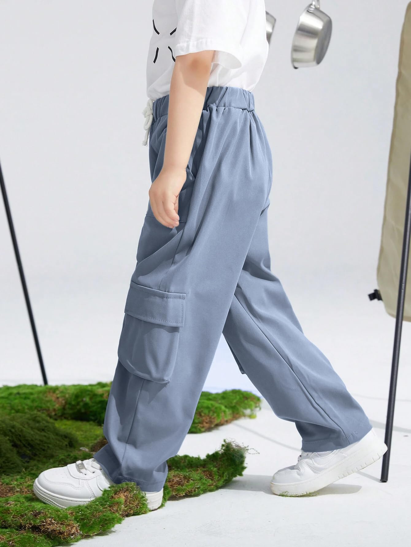 TAGAS Cargohose für Jungen und Jungen, Seitentasche, Cargohose, normale schmale Cargohose für Kinder, entspannte Hose, Hose für Jungen, lockere bequeme Cargohose, Jungen-Jogger