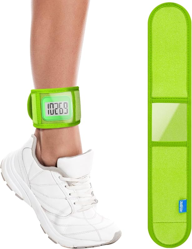 Xxerciz Ankle Band Compatible with Large Fitness Pedometer, Breathable Sport Ankle Band with Transparent Pouch for Step Counter Accessory