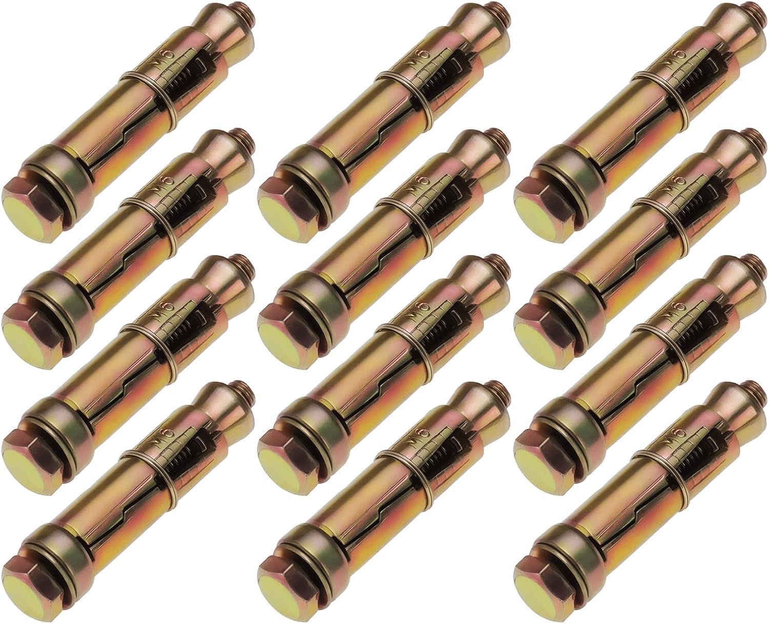 ROLLYWARE ® M6x50mm Expansion Bolts Shield Anchor Heavy-Duty Zinc Plated 12mm Diameter Anchor for Construction Home and Industrial Use Bolt Type Wall Anchor Fasteners Kit,Rust Proof (10, M6x50mm)-image-23