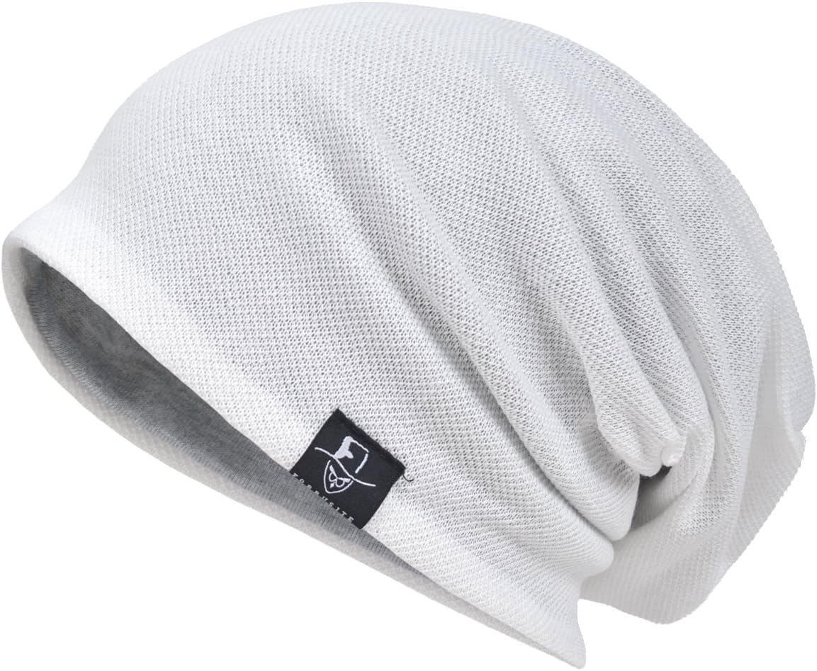 VECRYMen Slouch Hollow Beanie Thin Summer Cap Skullcap