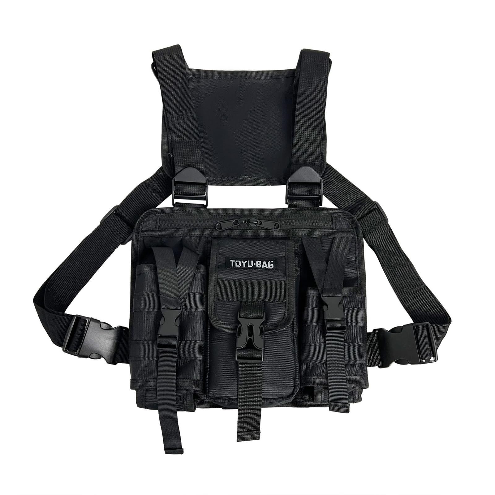 Chaleco táctico con bandolera para hombres con bolsillos múltiples de combate 7