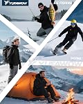 Yufawow Ski Veste imperméable à l'eau Vestes de snowboard isolantes d'hiver pour le travail de sport en plein air froid pour homme