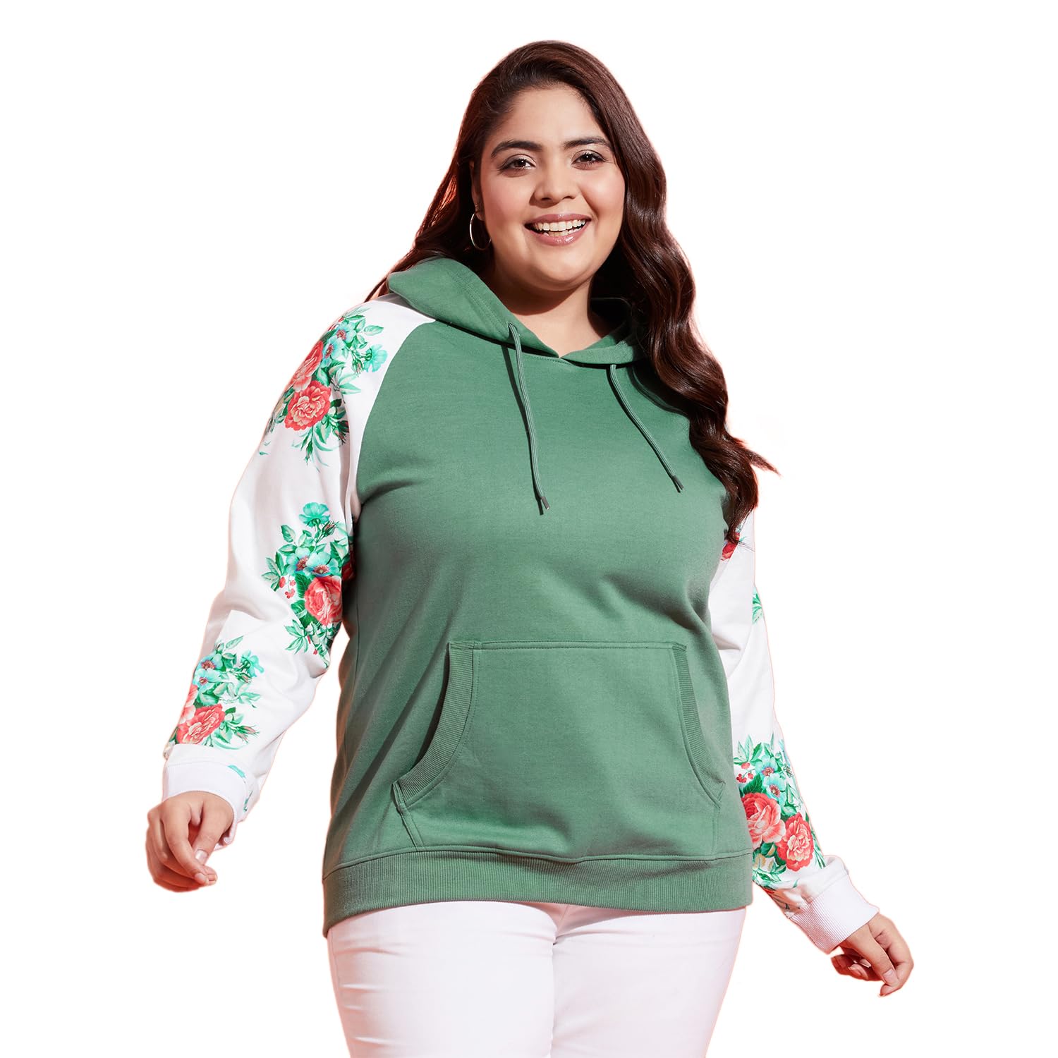 Women's Multi Fleece Printed Plus Size Sweatshirt-image-22