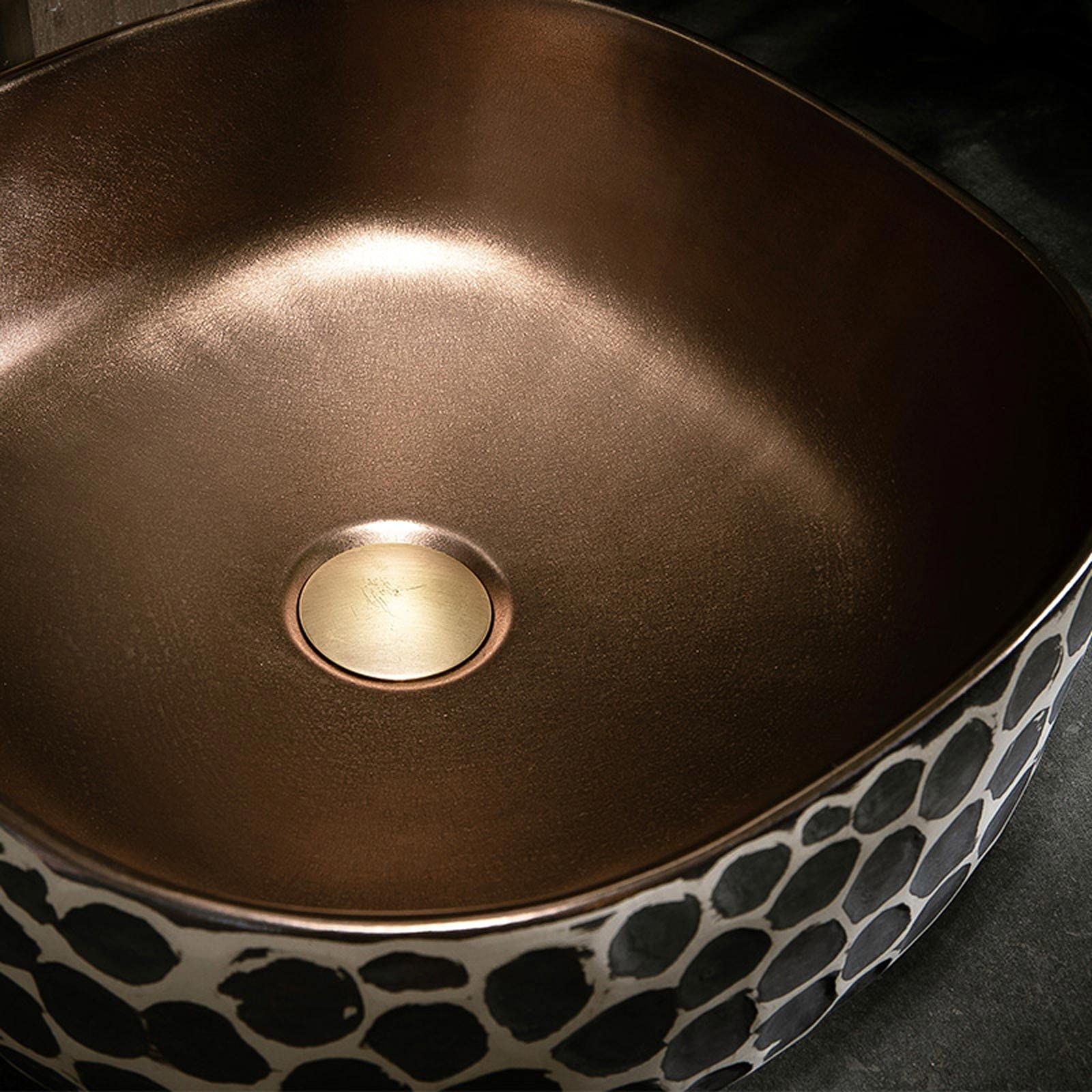 Lavabo De Baño De 16.9 X 5.9 Pulgadas, Lavabo De Cerámica sobre Encimera, Lavabo De Tocador sobre Encimera con Desagüe Integrado para Mueble De Lavabo.,B-One Size