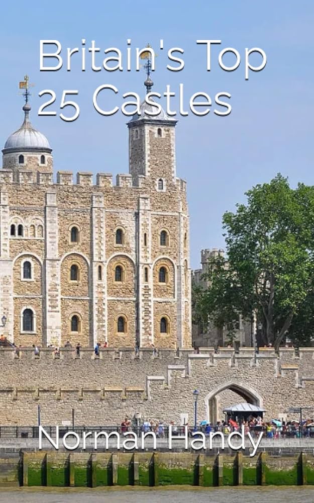 CASTLES of BRITAIN～英国の城ガイドマップポスター～ の額 Castles in england illustration map vector famous building