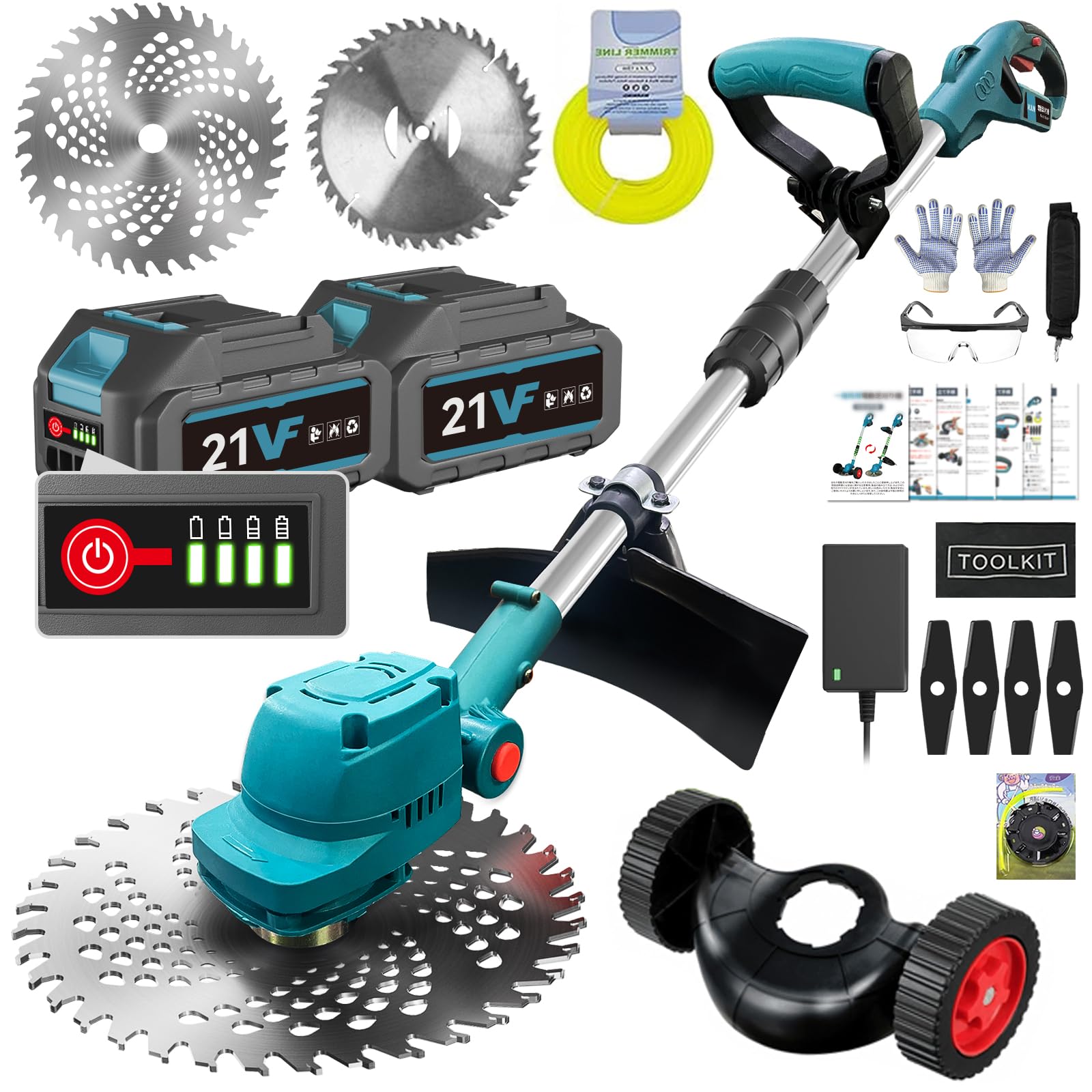 Amazon.co.jp: 充電式草刈り機【海洋造園会社の熊本氏監修】21V  