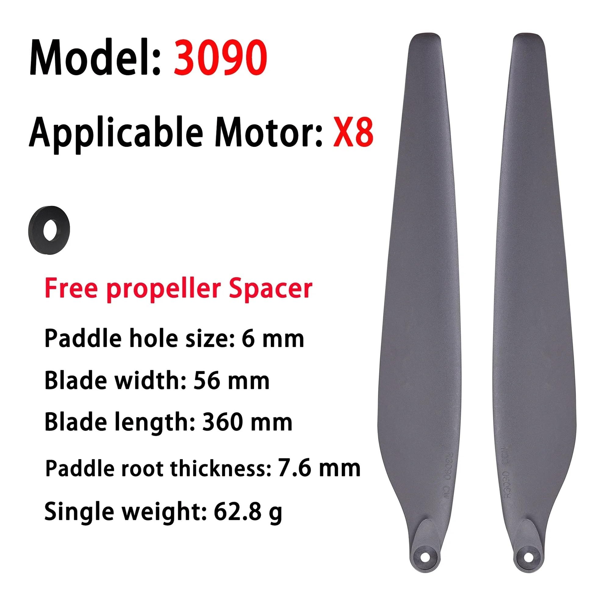 30-calowe śmigła CW 3090 do Hob-bywing X8 Akcesoria do dronów do ochrony rolnictwa(2pcs CW)