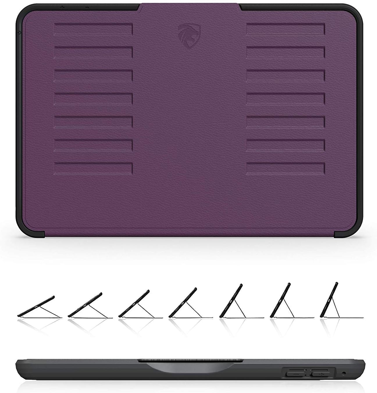Zugu Case - iPad Mini 5 & 4 Muse Case - Slim Protective Case - Apple Pencil or Stylus Pen Pocket on Back - Rugged 5 ft. Drop Protection - Secure 7 Angle Magnetic Stand - Sleep/Wake Cover (Purple)