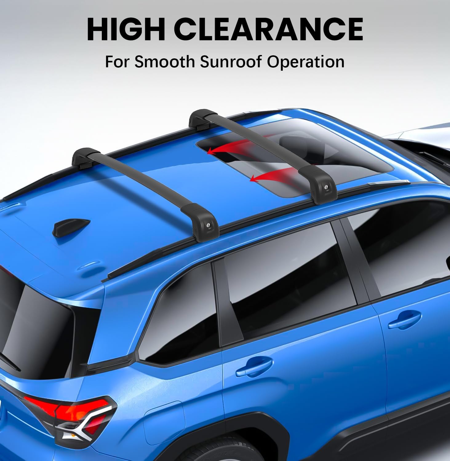 300lbs Roof Rack Cross Bars Compatible with 2025 2026 Subaru Forester Sport/Touring, Aluminum Heavy Duty Lockable Roof Rails Crossbars for Snowboard Rooftop Cargo Bars Luggage Canoe Bike