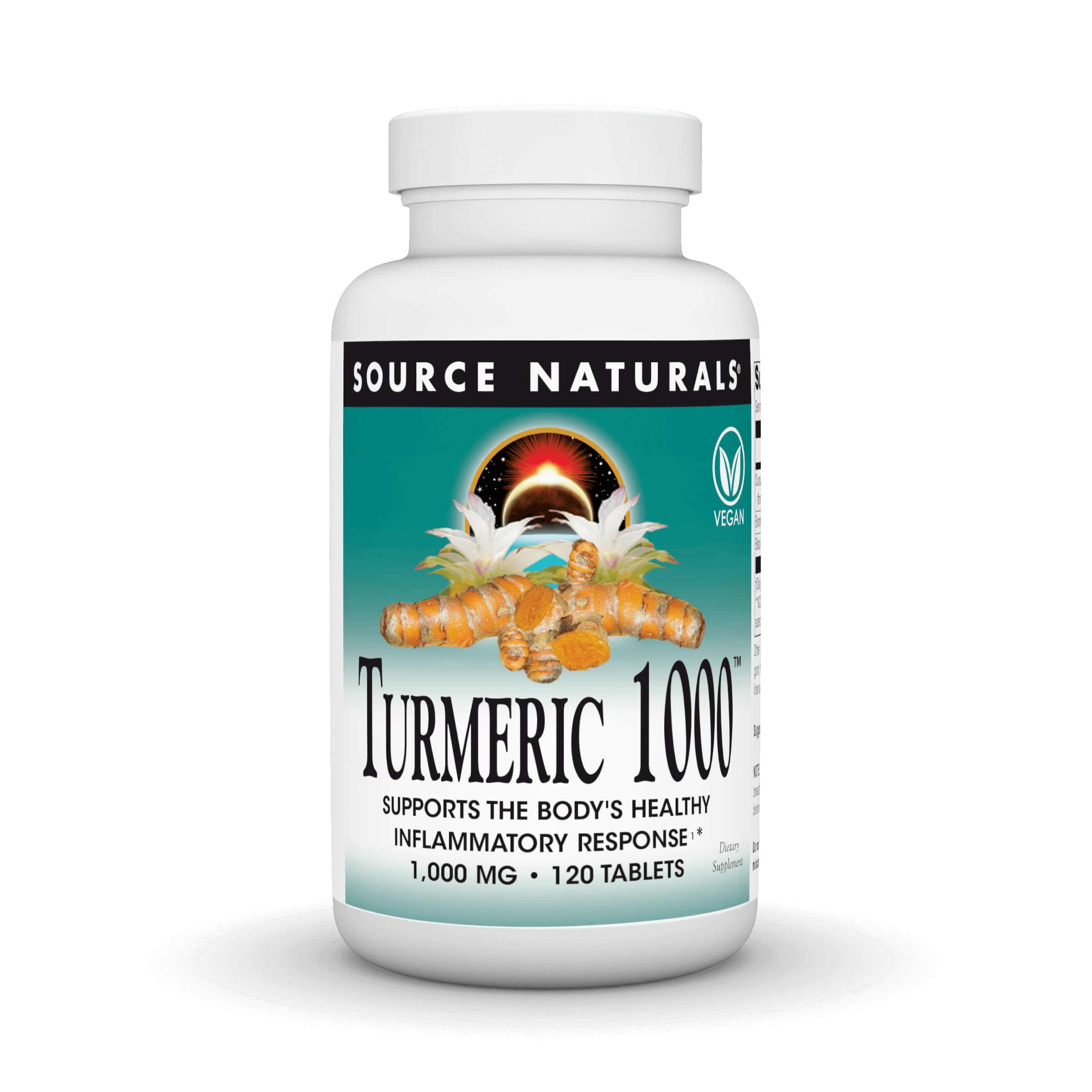 Source Naturals, Turmeric 1000, 1,000mg - 120 Tablets 120 Count (Pack of 1)