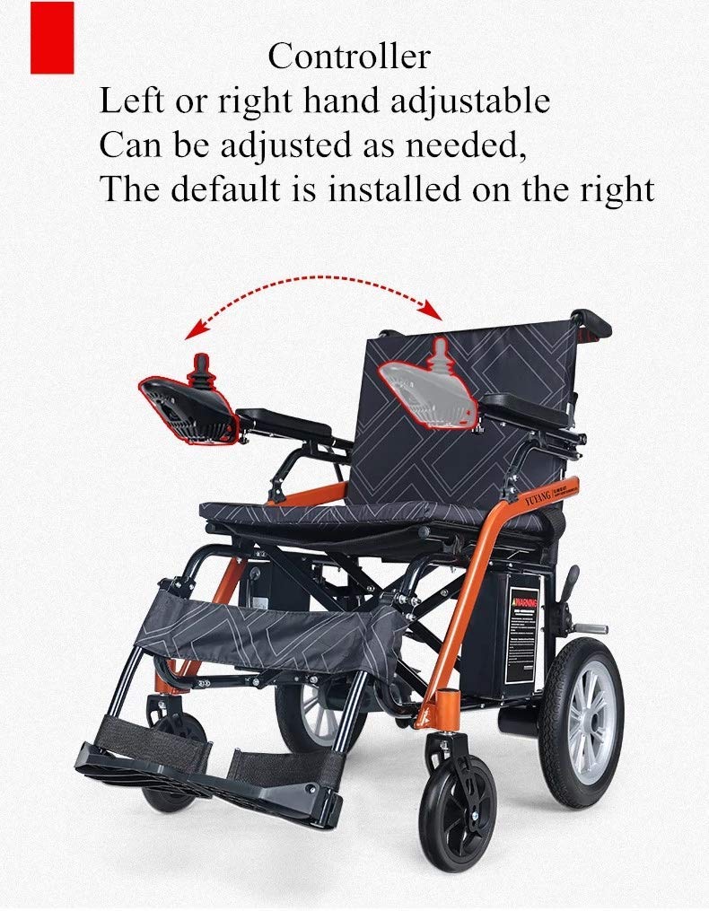 Acquista Sedia A Rotelle Elettrica Leggera Pieghevole Sedia A Rotelle Elettrica Leggera Pieghevole, all Terrain, Doppia Batteria al Litio Portatile Elettrica