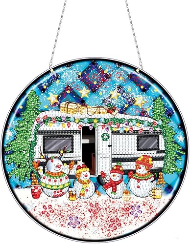 XMKP Kit de corona de pintura de diamante acrílico para bricolaje, con forma especial, diamantes de imitación de una sola cara, colgantes de ventana