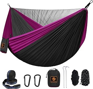Camping Hammock, Portable Hammocks with Mosquito Net,Lightweight Nylon P...