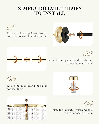 Miniatura 3 de 12 centros de mesa altos de cristal dorado para mesas, soporte de flores de 29.53 pulgadas de alto para bodas con jarrones de cristal dorado para
