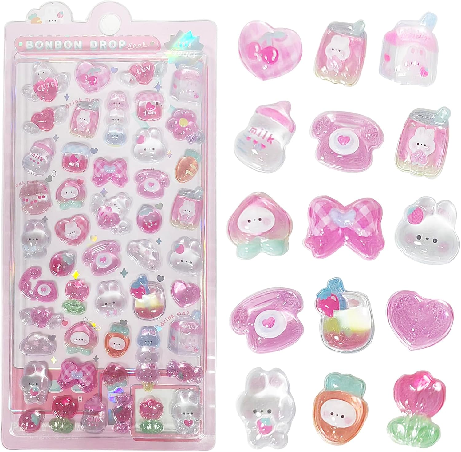 Cartoon 3D Animal Stickers for Scrapbooks, Planners, Journals - Waterproof Vinyl Decals for Laptops, Phone Cases, Water Bottles, Pen Cases - Cute Decorative Stickers (50 Pieces)