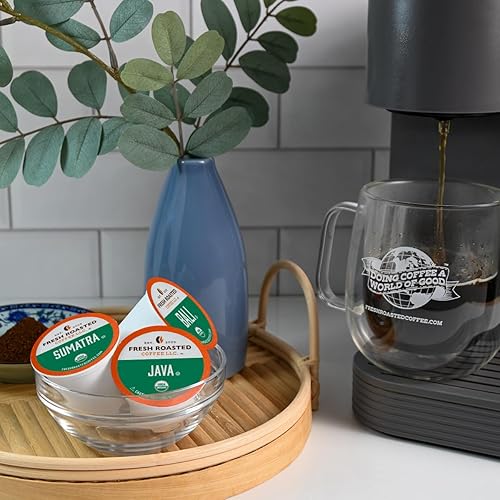 Miniatura 184 de Fresh Roasted Coffee, Peaberry de Tanzania, tostado ligero, Kosher, compatible con K-Cup, 24 cápsulas