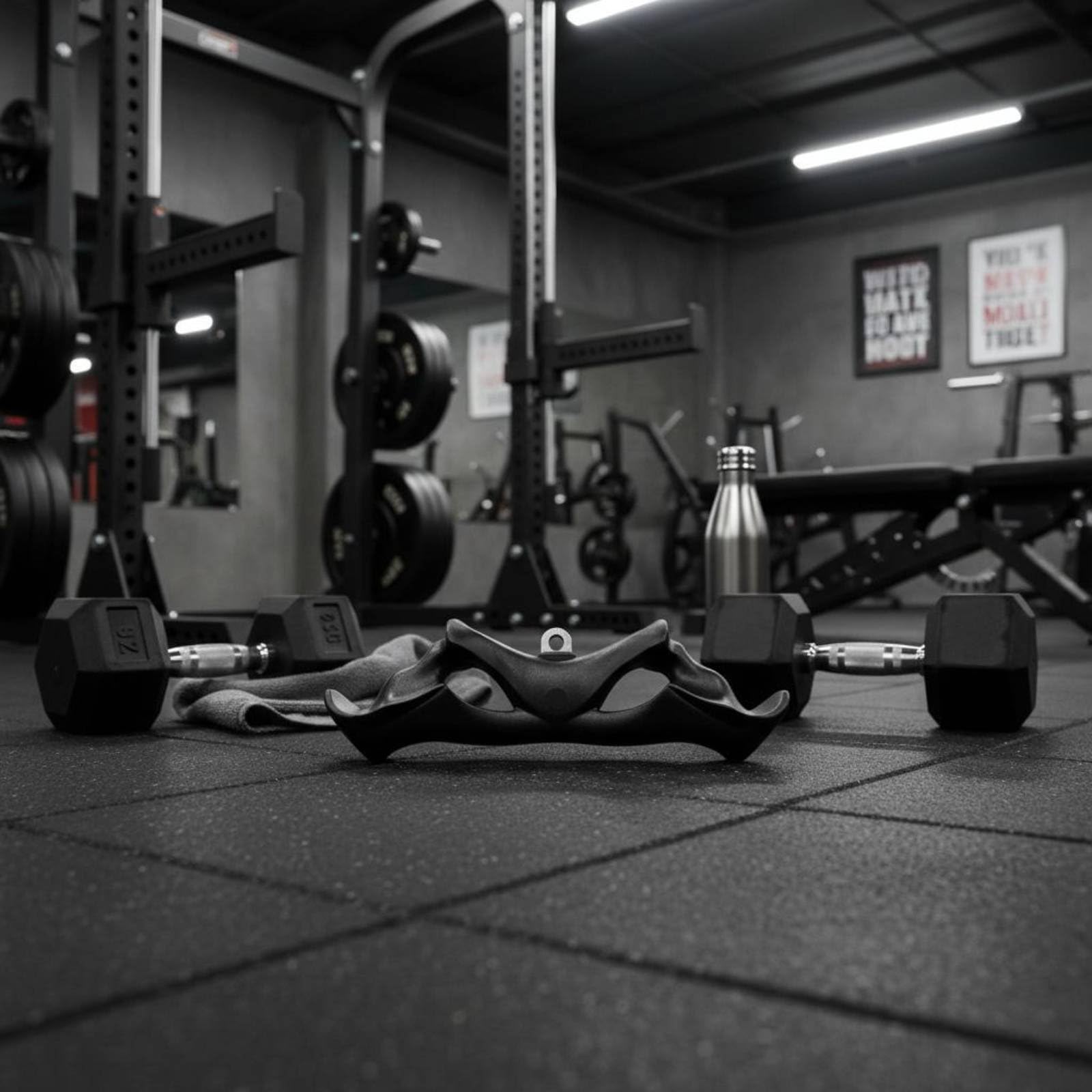 Mango de Gimnasio para Jalones Agarre Barra Accesorio Estructura Resistente para Uso Frecuente con Tracción Estable y Controlada Favorece Técnica y , Negro