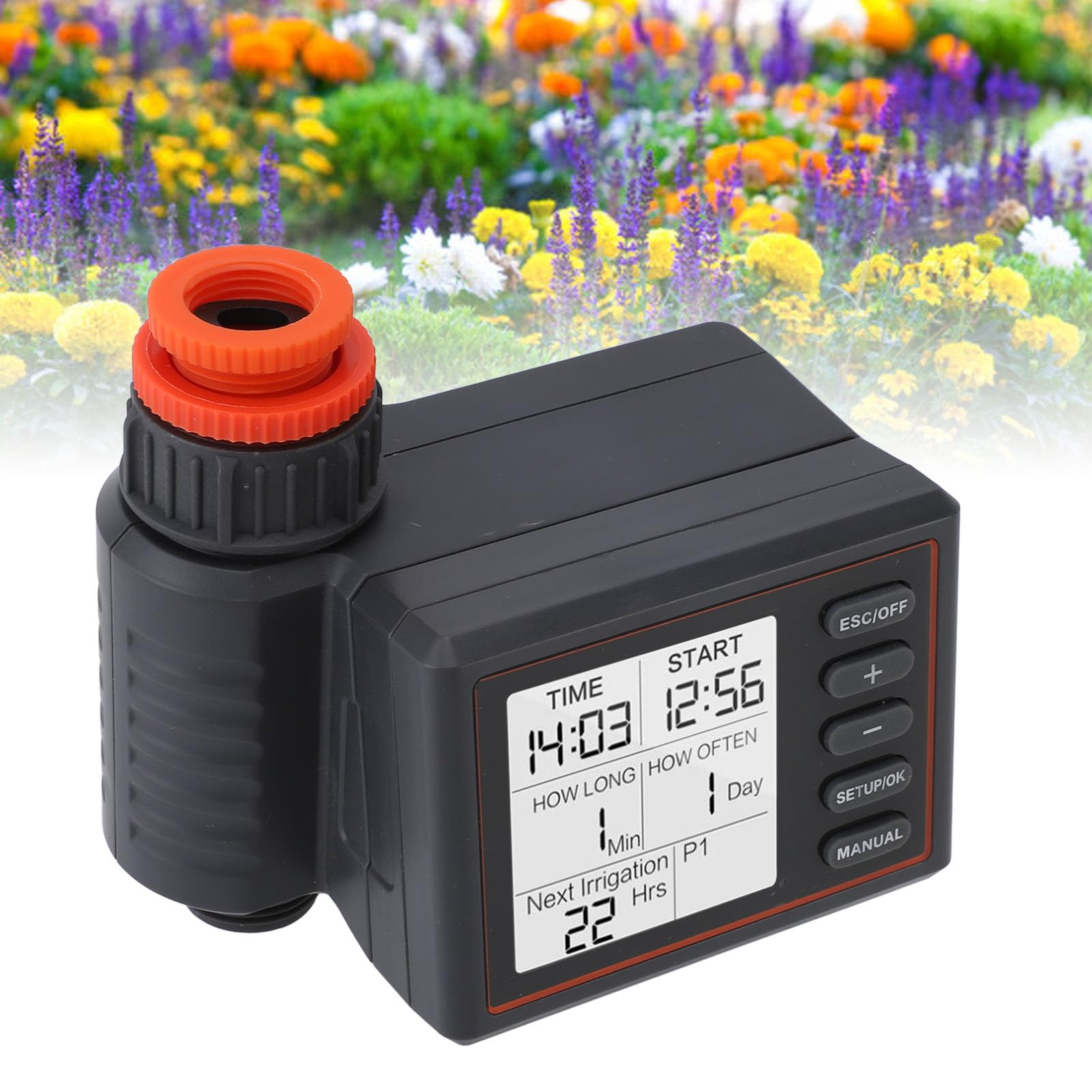 Timer per irrigatore ABS Programmabile Controller automatico per irrigazione Timer per irrigazione intelligente per giardino Prato Balcone 125x90x115mm 410g