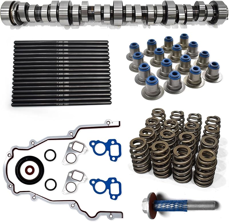 Kit de comando de válvulas Stage 2 E1840P BTSCAR com molas, varetas e tuchos para motores Chevrolet GMC LSx – 17,91 lb (8,12 kg)
