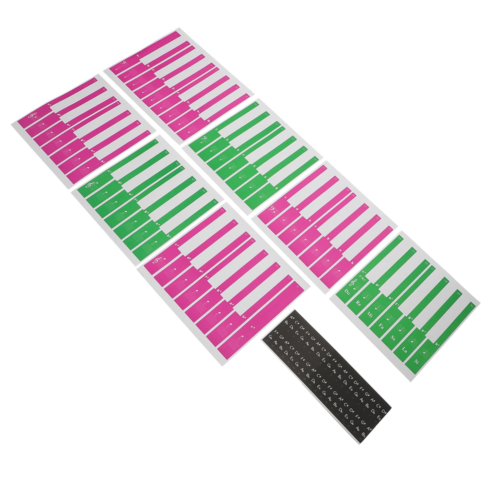 Totority Piano Keyboard Decal for Beginners Easy to Read Notes Electronic Keyboard Piano Stickers