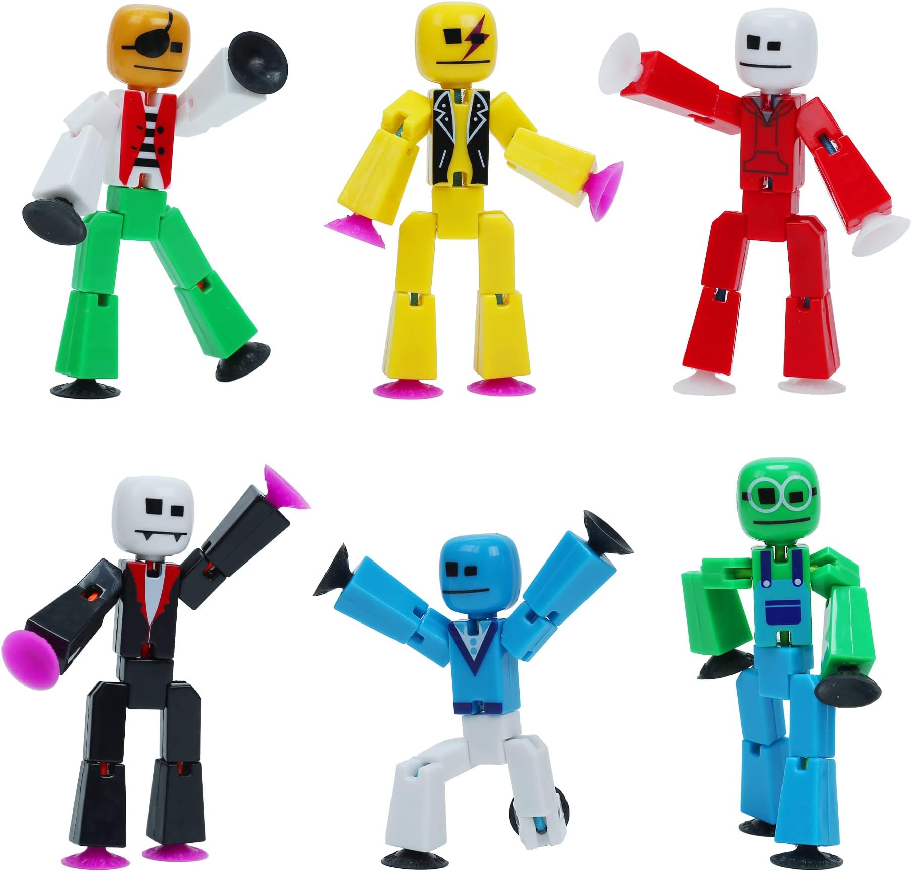Zing Stikbot Avatar Series 1, Stikbot Collectible Action Figures with UV Print, Create Stop Motion Animations, Ideal for Kids Ages 4+